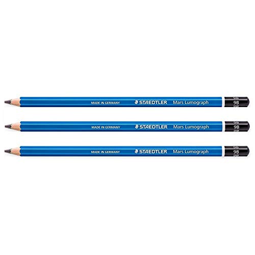 Staedtler Farbstifte, 3Stück Papier März Lumograph 100Mine 2mm blau 9B von Staedtler