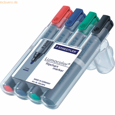 Staedtler Flipchartmarker Lumocolor 356 Set sortiert VE=4 Stück von Staedtler