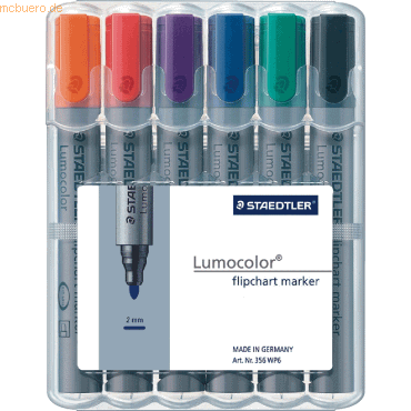 Staedtler Flipchartmarker Lumocolor Box VE=6 Stück von Staedtler