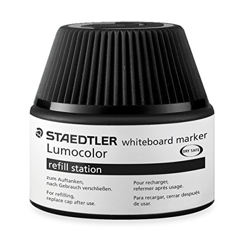 Staedtler Lumocolor whiteboard marker Nachfüllstation für 351/351 B, 15-20x Nachfüllen | 4x Nachfüllstation schwarz von Staedtler