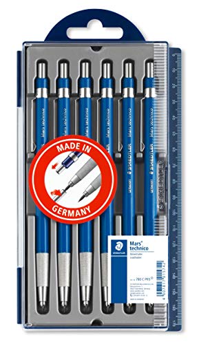 STAEDTLER Mars 780 C PR5 Fallminenstift, technico mit integriertem Minenspitzer 2 mm, 5 und 1 Promotion, 6 Stück (1er Pack) von Staedtler