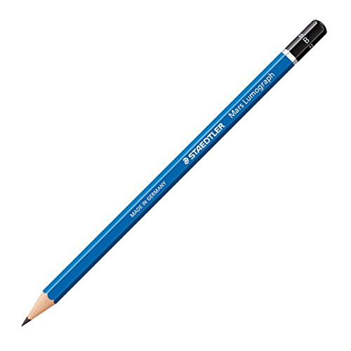 Staedtler Mars Lumograph Bleistifte, 100, 2 mm Mine, Blau, 4 Stück von Staedtler