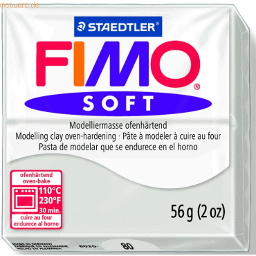 6 x Staedtler Modelliermasse Fimo soft 56g delfingrau von Staedtler