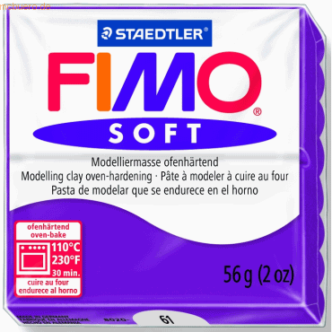 Staedtler Modelliermasse Fimo soft 56g purpur von Staedtler