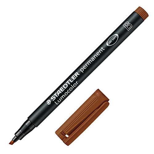 Staedtler Permanent Marker Permanent Marker – Braun 314–7 1pièce (S) (braun, schwarz, braun, Polypropylen, 2,5 mm, 1 Stück (S)) von Staedtler