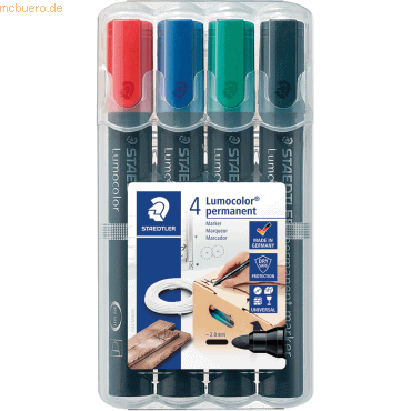 Staedtler Permanentmarker Lumocolor 2mm 4 Farben sortiert Staedtler Permanentmarker Lumocolor 2mm 4 Farben sortiert von Staedtler