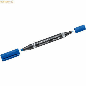 Staedtler Permanentmarker Lumocolor duo F/M blau von Staedtler