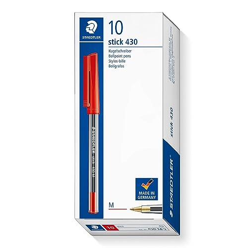 STAEDTLER Stick 430 M-2 Kugelschreiber 10 Stück Rot, Einzelprodukt von Staedtler