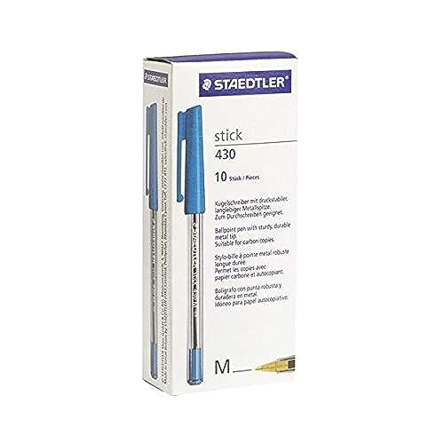 Staedtler Stick Kugelschreiber, Medium, Blau, 10 St ck von Staedtler