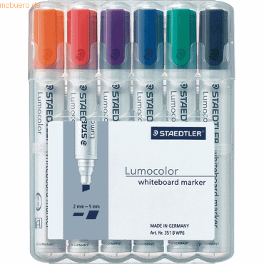 Staedtler Whiteboardmarker Lumocolor Keilspitze 6-er Box von Staedtler