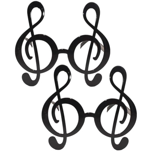 2 Stück Musical Note Sonnenbrille Lustige Party Sonnenbrille Geburtstag Party Dekoration Kostüm Requisiten Kunststoff Brillen Für Kinder Erwachsene von Stakee