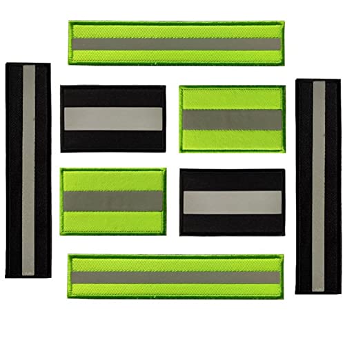 Reflektierende Gestickte Patches 8pcs Dekorative Neonflecken Fluoreszierende Abzeichen Applikationen Für Kleidungszubehör von Stakee