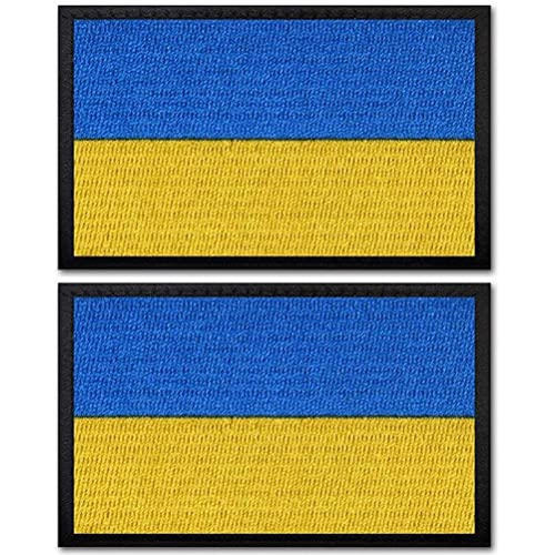 Ukraine Bestickter Patch 2pcs Ukrainische Flagge Applique Gelbblaues Badge Patch Für Kleidung Rucksack Dekoration von Stakee