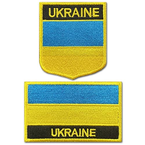 Ukraine Bestickter Patch 2pcs Ukrainische Flagge Applique Gelbblaues Badge Patch Für Kleidung Rucksack Dekoration von Stakee