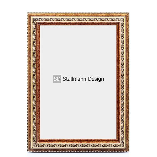 Stallmann Design Barockrahmen “FAME” | 13x18 cm | Braun | Echtholz-Bilderrahmen antik | 80 andere Größen verfügbar | Fotorahmen aus Holz im Vintagestyle von Stallmann Design