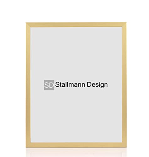 Stallmann Design Bilderrahmen 13x18 cm gold Holz mit Acrylglas Rahmen-Breite 20mm Posterrahmen Wechselrahmen von Stallmann Design