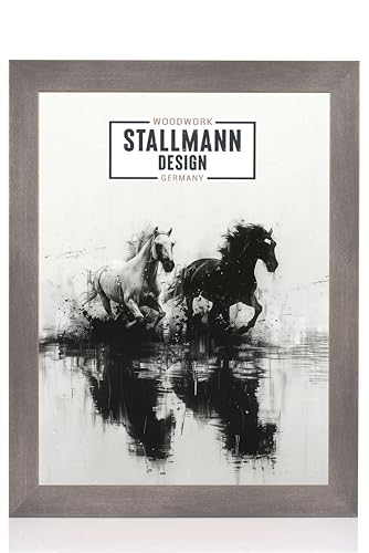 Stallmann Design Bilderrahmen 15x21 cm (DIN A5) stahl Holz mit Acrylglas Rahmen-Breite 40mm Posterrahmen Wechselrahmen von Stallmann Design