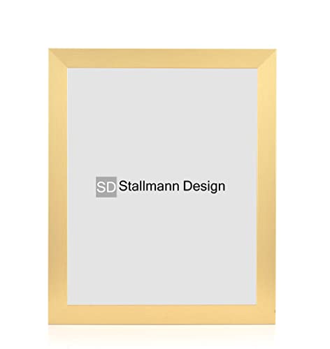 Stallmann Design Bilderrahmen 18x24 cm gold Holz mit Acrylglas Rahmen-Breite 40mm Posterrahmen Wechselrahmen von Stallmann Design