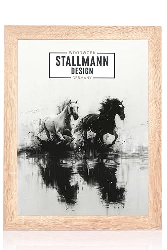 Stallmann Design Bilderrahmen 21x29,7 cm (DIN A4) sonoma-eiche Holz mit Acrylglas Rahmen-Breite 40mm Posterrahmen Wechselrahmen von Stallmann Design