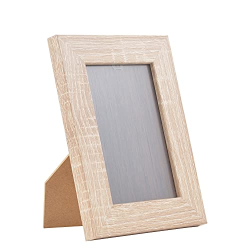 Stallmann Design Bilderrahmen-Set Holz Sonoma Eiche 3er Set 10x15 cm Bilderrahmen-Set mit Standfuß in verschiedenen Größen und Farben erhältlich Rahmen mit bruchsicherem Kunstglas von Stallmann Design