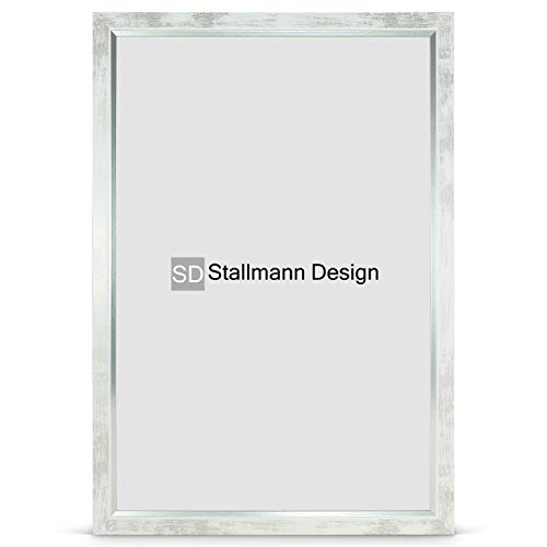 Stallmann Design Bilderrahmen my Frames 24x28 cm weiss gewischt Rahmen fuer Dina 4 und 60 andere Formate Fotorahmen Wechselrahmen aus Holz MDF mehrere Farben wählbar Frame für Foto oder Bilder von Stallmann Design