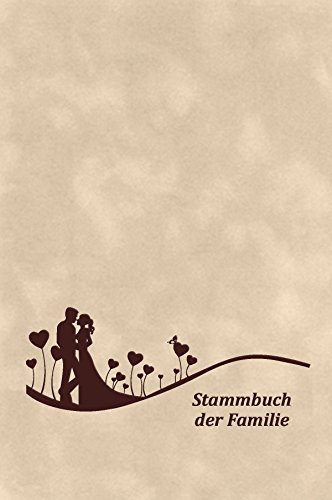 Stammbuch GINA, cremé, Velours, Farbprägung braun, Stammbuchformat von Stammbuch der Familie