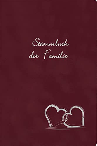 Stammbuch MAGRIT - bordeaux, Velours, Silberprägung, Stammbuchformat A5 von Stammbuch der Familie