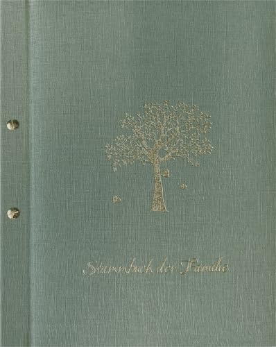 Stammbuch Mind AHNENBAUM, mindgrün, Leinenoptik, Prägung Ahnenbaum Gold, Format A4 (604333-795 L) von Stammbuch der Familie