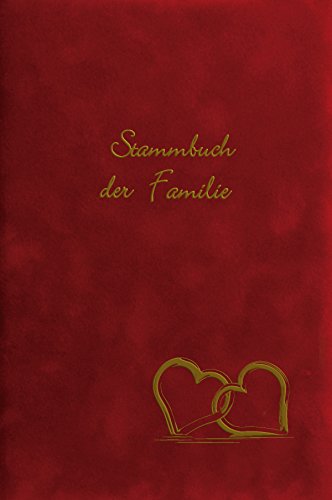 Stammbuch MAGRIT - rot, Velours, Goldprägung, Stammbuchformat A5 von Stammbuchverlag