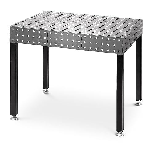 Stamos Welding Group SWG-TABLE1200-3D Schweißtisch mit Umrandung 1000 kg 120 x 80 cm Schweißtisch Lochplatte Lochtisch Schweißtisch Räder von Stamos Welding Group