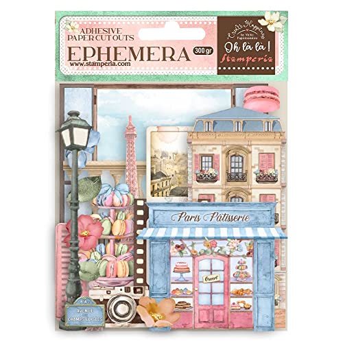 Stamperia International Scrapbooking Double face sheet - Create Happiness Oh lá lá patisserie von Stamperia