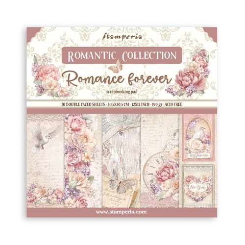 Scrapbooking Pad 10 sheets cm 30,5x30,5 (12"x12") - Romance Forever von Stamperia