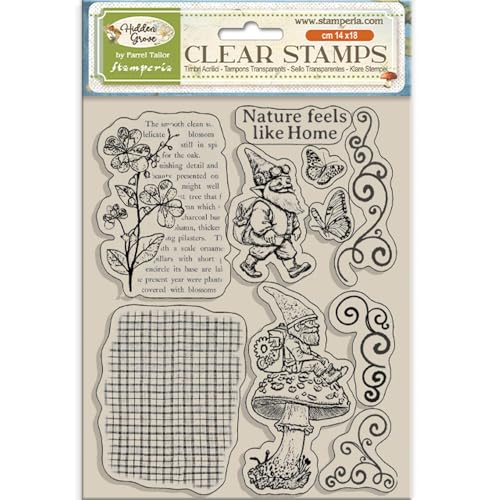 Stamperia - Acrylic Stamp for Scrapbooking, Albums, Card Making, and Bullet Journalling, Transparent, Long Lasting, Easy to Clean, Perfect for Crafts and Gifting (Hidden Grove, Gnome) von Stamperia