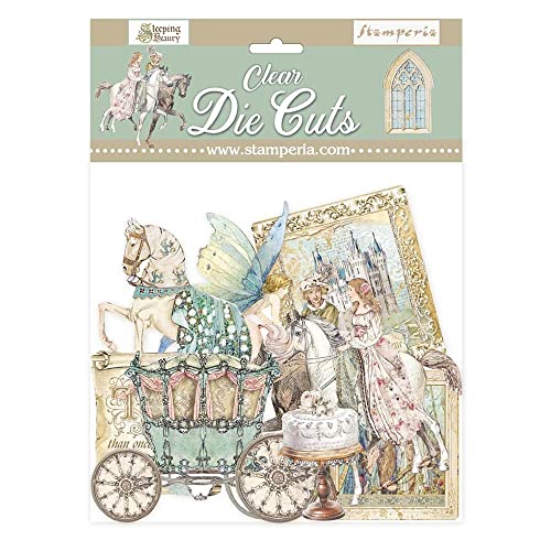 Stamperia International DFLDCP06 Clear Die Cuts - Sleeping Beauty Transparente Stanzformen – Dornrösche, verschieden, Bag of von Stamperia