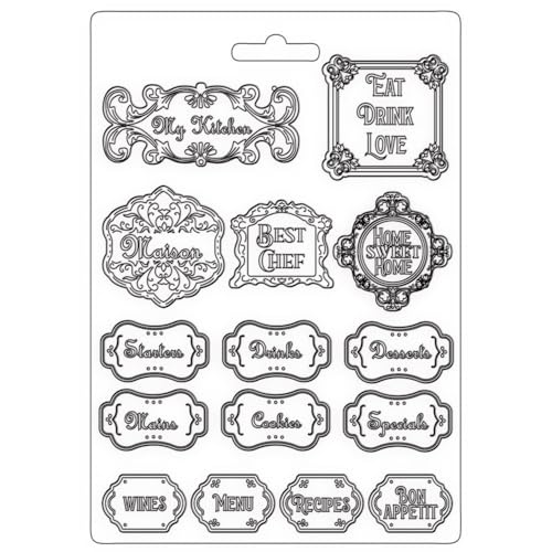 Soft Mould A4 - Casa Granada labels von Stamperia