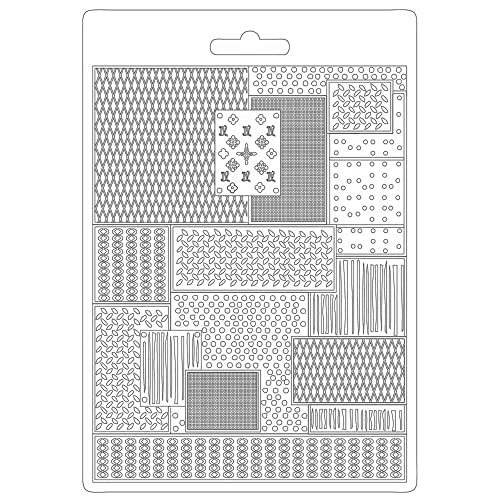 Stamperia K3PTA5603 Soft Mould A5-Lady Vagabond Lifestyle metal pattern, Porzellan, Various, 6 von Stamperia