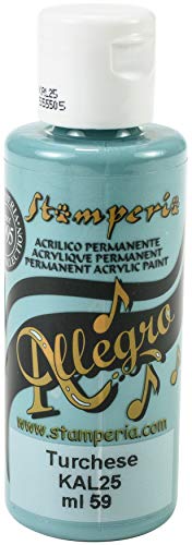 Stamperia KAL25 Allegro Paint Turquoise, türkis, 1 count (Pack of 1) von Stamperia