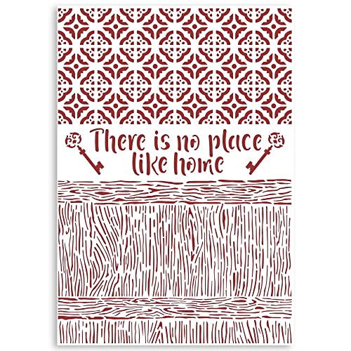 Stamperia KSG487 Stencil G cm 21x29,7-Casa Granada There is no place like home, Multicoloured, A4, 3 von Stamperia