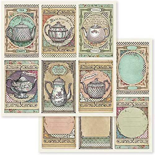 Stamperia SBB583 DS PAPR30,5 cm Teezeit, Tea Time, Einheitsgröße, 10 Piece von Stamperia