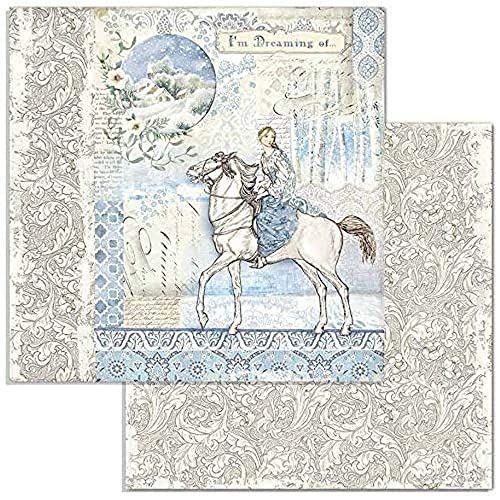 Stamperia SBB719 DS PAPR12 Scrapbooking Doppelseitiges Papier Horse, Mehrfarbig, 30,5x30,5 von Stamperia