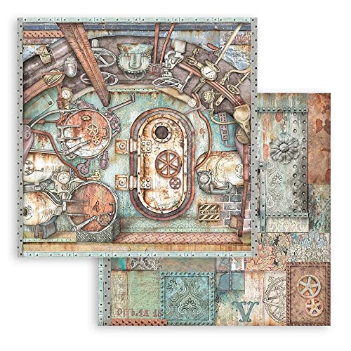 Stamperia SBB844 Scrapbooking Double face Sheet-Lady Vagabond Lifestyle Ship Gate, Various, 30,5x30,5 cm, 10 von Stamperia