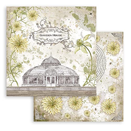 Stamperia Scrapbooking-Block, romantisches Gartenhaus, 15.24cmX15.24cm von Stamperia