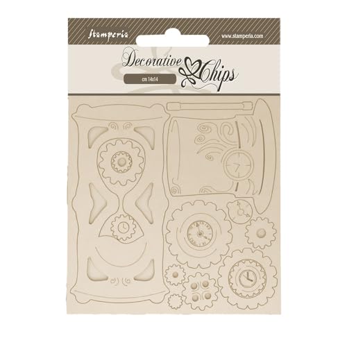 Stamperia SCB254 Decorative Chips, Brown, One Size von Stamperia