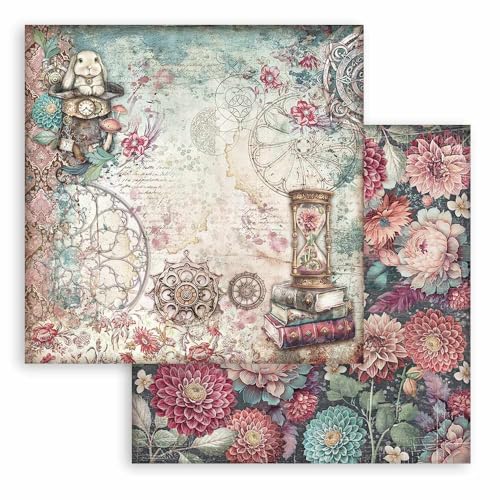 Stamperia - Scrapbook Sheets for Scrapbooks, Albums, Card Making, Bullet Journals and More, Acid Free, Double-Sided, Perfect for Crafts and Gifting (Master of Magic, Hourglass) (30.5 x 30.5cm) von Stamperia