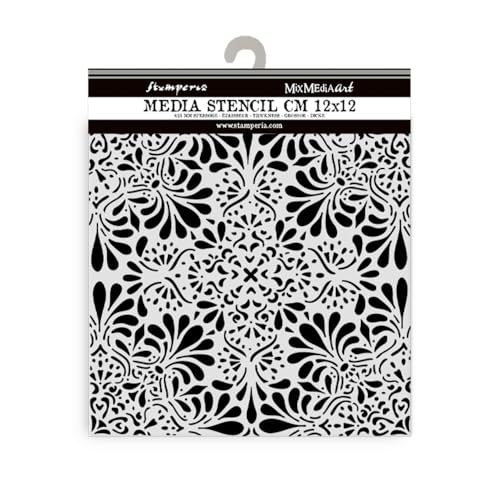 Stamperia - Thick Stencils for Scrapbooks, Albums, Cards, Bullet Journalling, and More, Flexible Material, Easy to Clean, Perfect for Crafts and Gifting (Favourites Refresh, Lace) von Stamperia