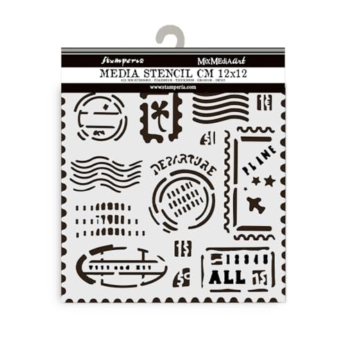 Stamperia - Thick Stencils for Scrapbooks, Albums, Cards, Bullet Journalling, and More, Flexible Material, Easy to Clean, Perfect for Crafts and Gifting (Favourites Refresh, Leaves) von Stamperia