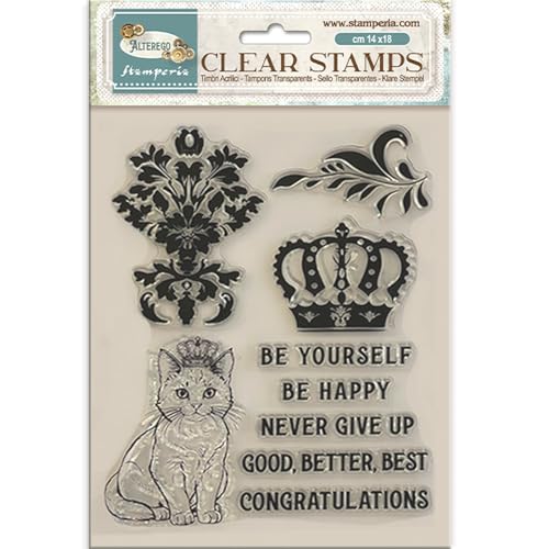 Stamperia WTK202 Acrylic Stamp, Brown/Black, 14 x 18 cm von Stamperia