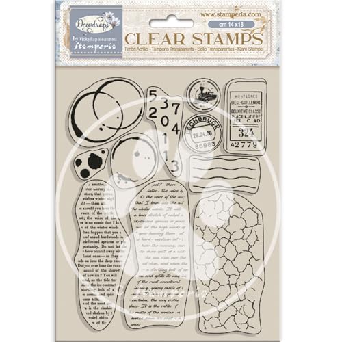 Stamperia WTK208 Dewdrops Decorative Paper, Clear, 14 x 18 x 1 cm von Stamperia