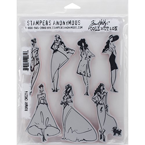 Stampers Anonymous Haftstempel Runway, Gummi, grau, 7 x 8.5 von Stampers Anonymous