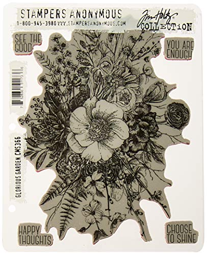 Stampers Anonymous Tim Holtz Haftstempel"Glorious Garden" 17,8 x 21,9 cm von Stampers Anonymous